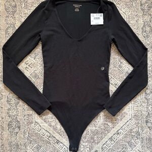 American Eagle Black Long Sleeve Bodysuit